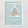 Gingerbread House Decorating Blue Birthday Party Invitation