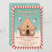 Gingerbread House Decorating Christmas Party Invitation