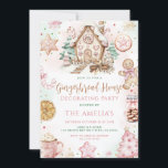 Gingerbread House Decorating Christmas Party Invitation<br><div class="desc">For more advanced customization of this design,  simply select the "Customize It" button above!</div>