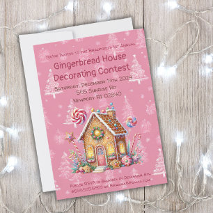 Gingerbread House Decorating Contest Invitation