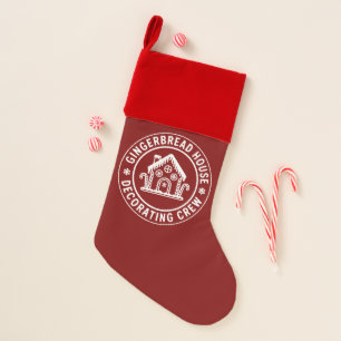Gingerbread House Decorating Crew Christmas Family Stocking