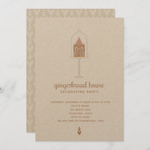 Gingerbread House Decorating Party Invitation