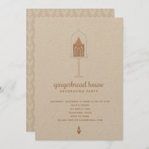 Gingerbread House Decorating Party Invitation