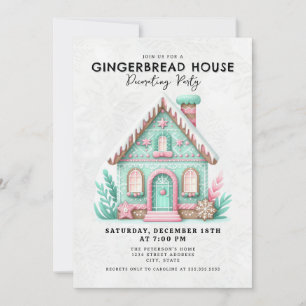 Gingerbread House Decorating Party Invitation