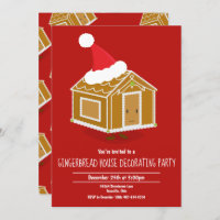 Gingerbread House Decorating Party Invitation