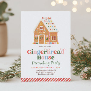 Gingerbread House Decorating Party Invitation