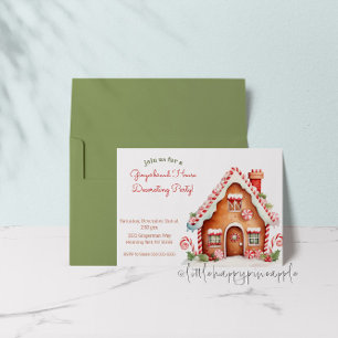 Gingerbread House Decorating Party Invitation