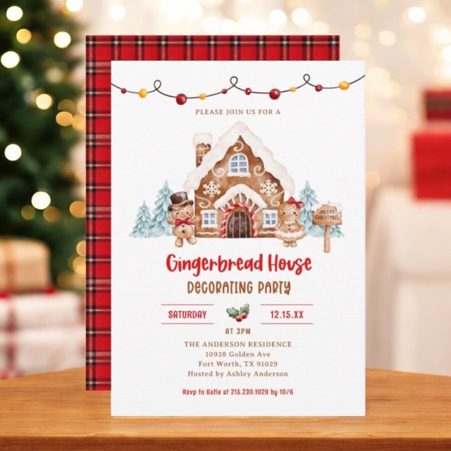 Gingerbread House Decorating Party Invitation (Creator Uploaded)