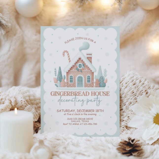 Gingerbread House Decorating Party Invitation (Creator Uploaded)