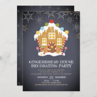 Gingerbread House Decorating Party Invitation