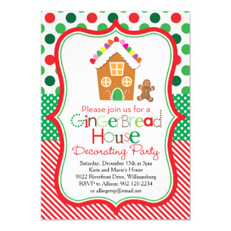 Gingerbread House Invitations Announcements Zazzle Gingerbread House Birthday Party Invitation