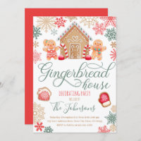 Gingerbread House Decorating Party Invitation