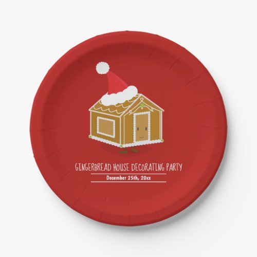 Gingerbread House Decorating Party Paper Plate