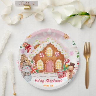 Gingerbread House Decorating Party Paper Plates