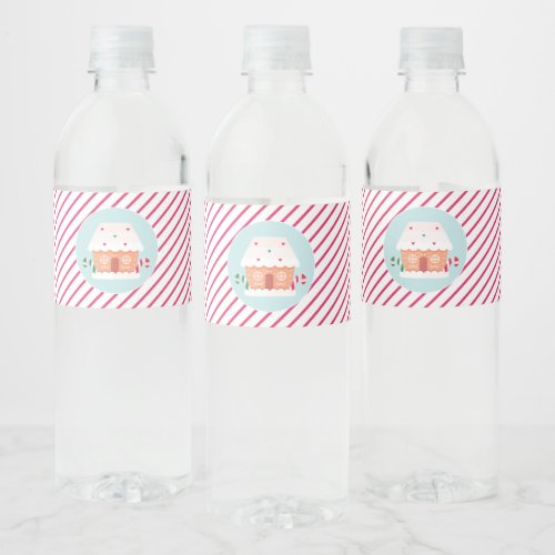 Gingerbread House Decorating Party Water Bottle Label