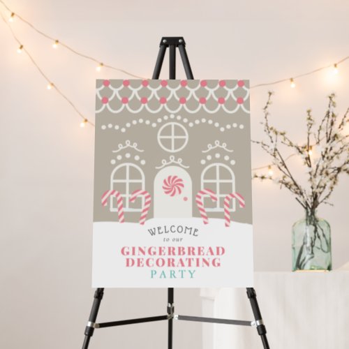 Gingerbread House Decorating Party Welcome Foam Board