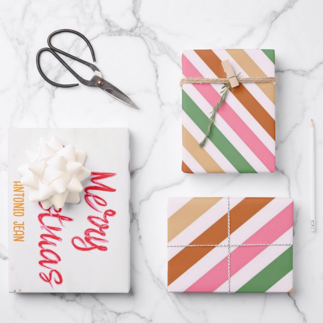 Gingerbread House Decorating Party Wrapping Paper Sheets (Front)