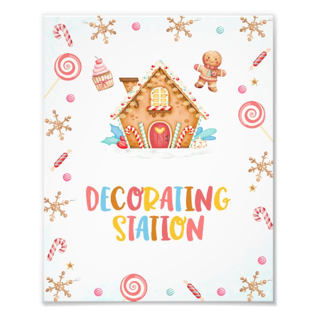 Gingerbread House Decorating Station Sign (Front)