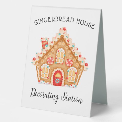 Gingerbread House Decorating Station Sign