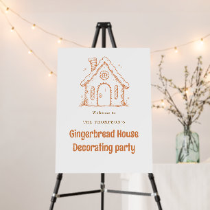 Gingerbread House Decorating Welcome Christmas Foam Board