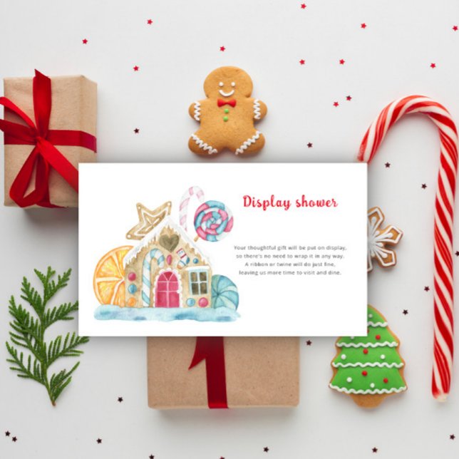 Gingerbread house - display shower enclosure card (Creator Uploaded)