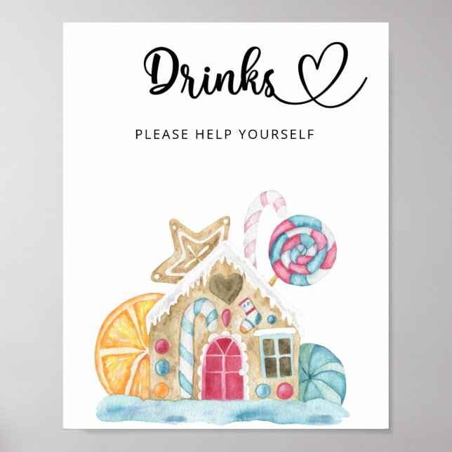 Gingerbread house - Drinks help yourself  Poster (Front)