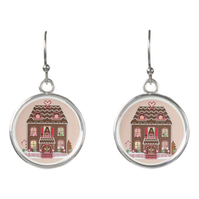 gingerbread house earrings (Front)