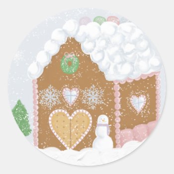 Gingerbread House Envelope Seals by runninragged at Zazzle