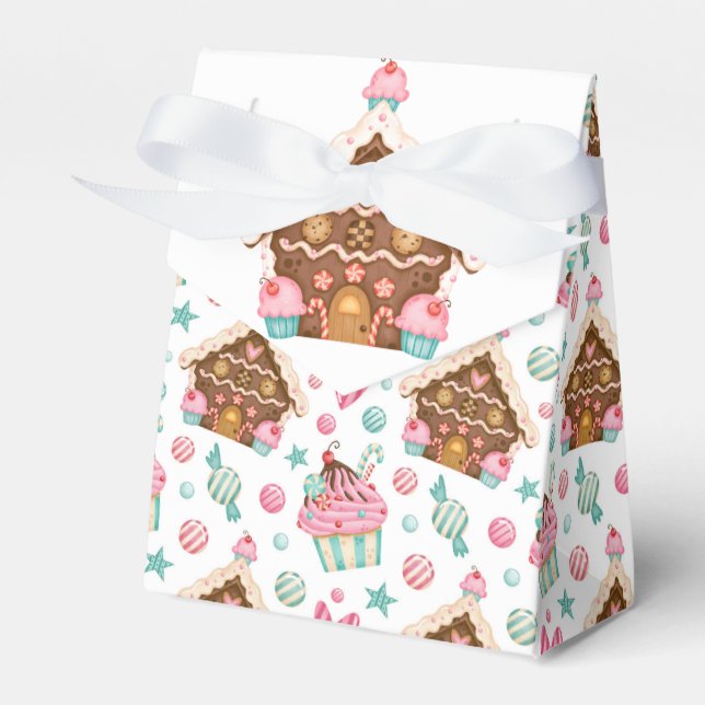 Gingerbread House Favor Boxes (Front Side)