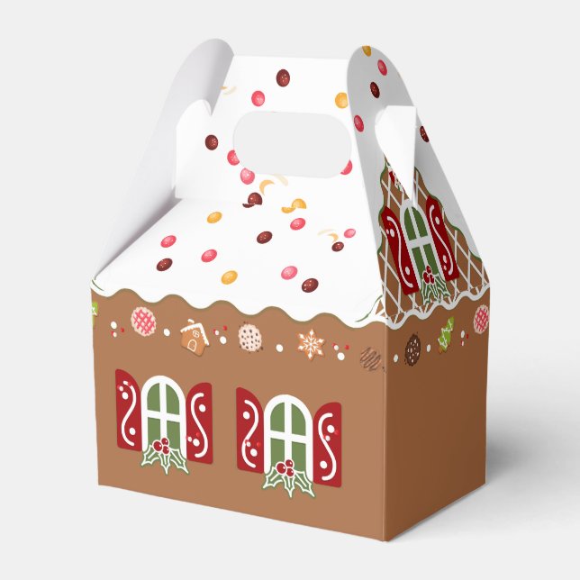 Gingerbread House Favor Boxes (Front Side)