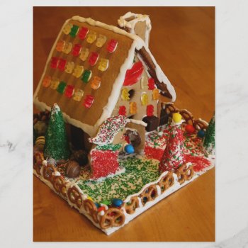 Gingerbread House Flyer by lilandluckysloot at Zazzle