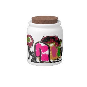 Gingerbread house fun candy jar