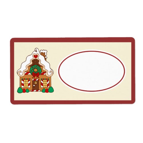 Gingerbread  House Gift Tag Label