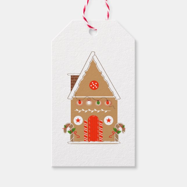 Gingerbread House Gift Tags (Front)