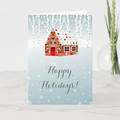 Gingerbread House Greeting Card for Christmas