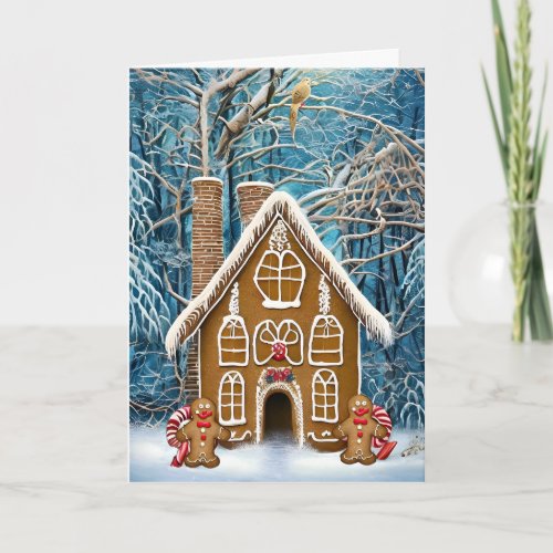 Gingerbread House Holiday Christmas Card