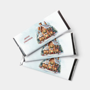 Gingerbread House Holiday Hershey Bar Favors