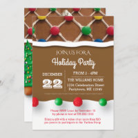 Gingerbread House Holiday Invitation