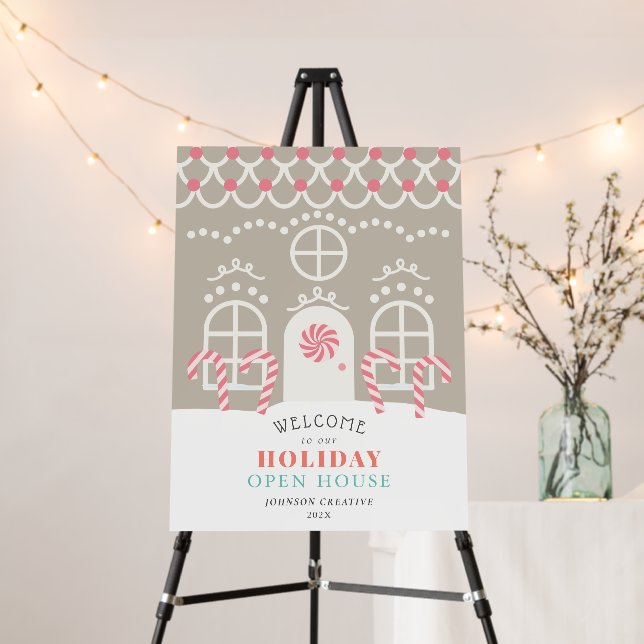 Gingerbread House Holiday Open House Foam Board (In Situ (Stand))