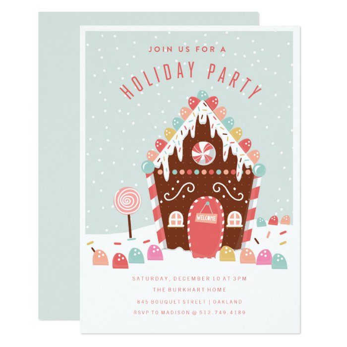 Gingerbread House Making Party Invitations 7