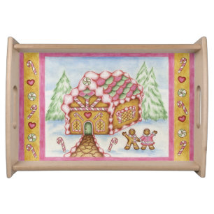 Gingerbread House Holiday Tray