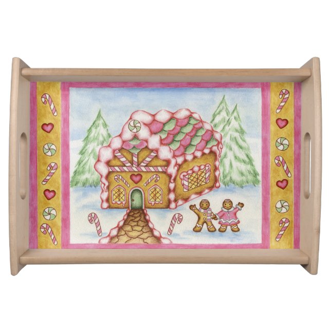 Gingerbread House Holiday Tray (Front)
