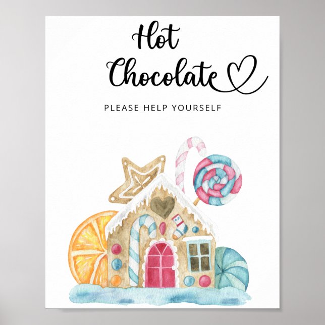 Gingerbread house - Hot chocolate bar Poster (Front)