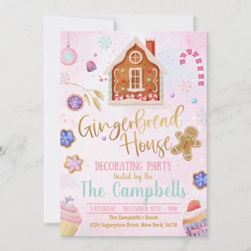 Gingerbread House Invitation Clipart Free Printable
