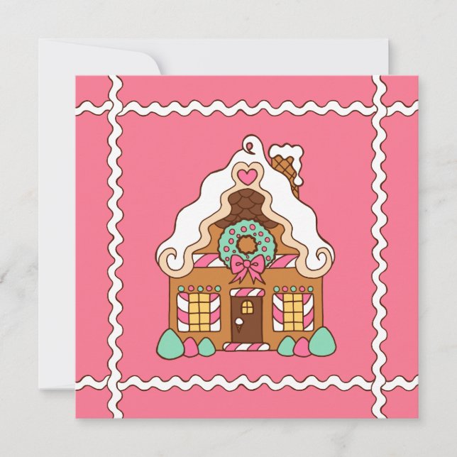 Gingerbread House Invitations (Front)