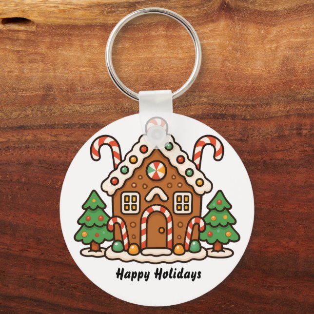 Gingerbread House  Keychain (Front)