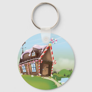 Gingerbread house keychain