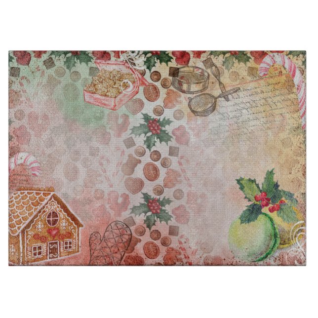 Gingerbread House Kitchen Cutting Board (Front)