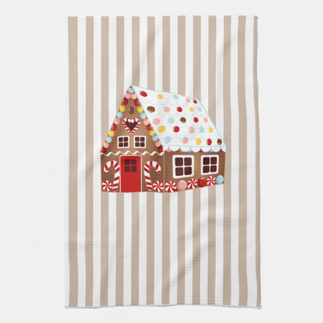 Gingerbread House kitchen towel (Vertical)