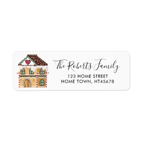 Gingerbread House Label
